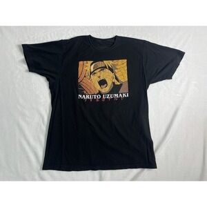 Naruto Shippuden Collection Naruto Uzumaki Black Graphic Crew Neck T-Shirt L